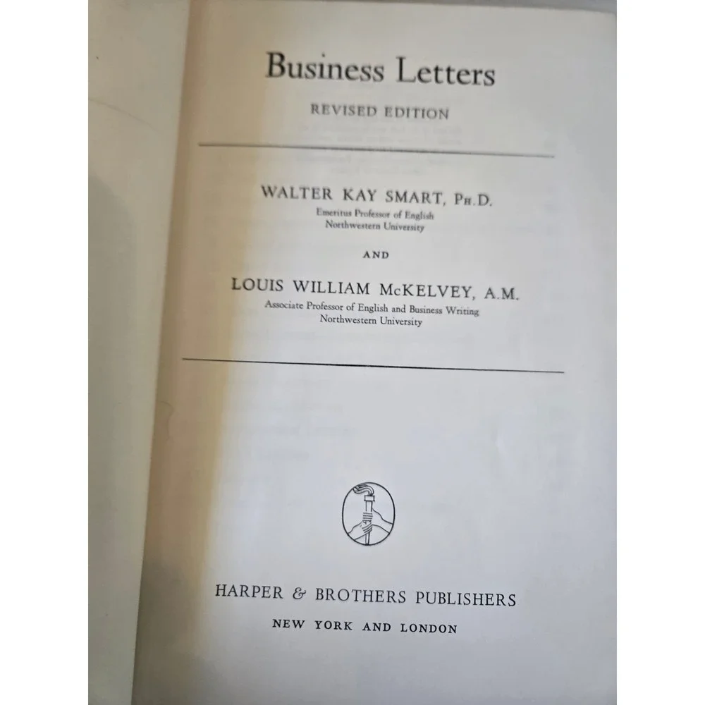 Vintage Business Letters book, hardcopy‎ 1941, desk display reference